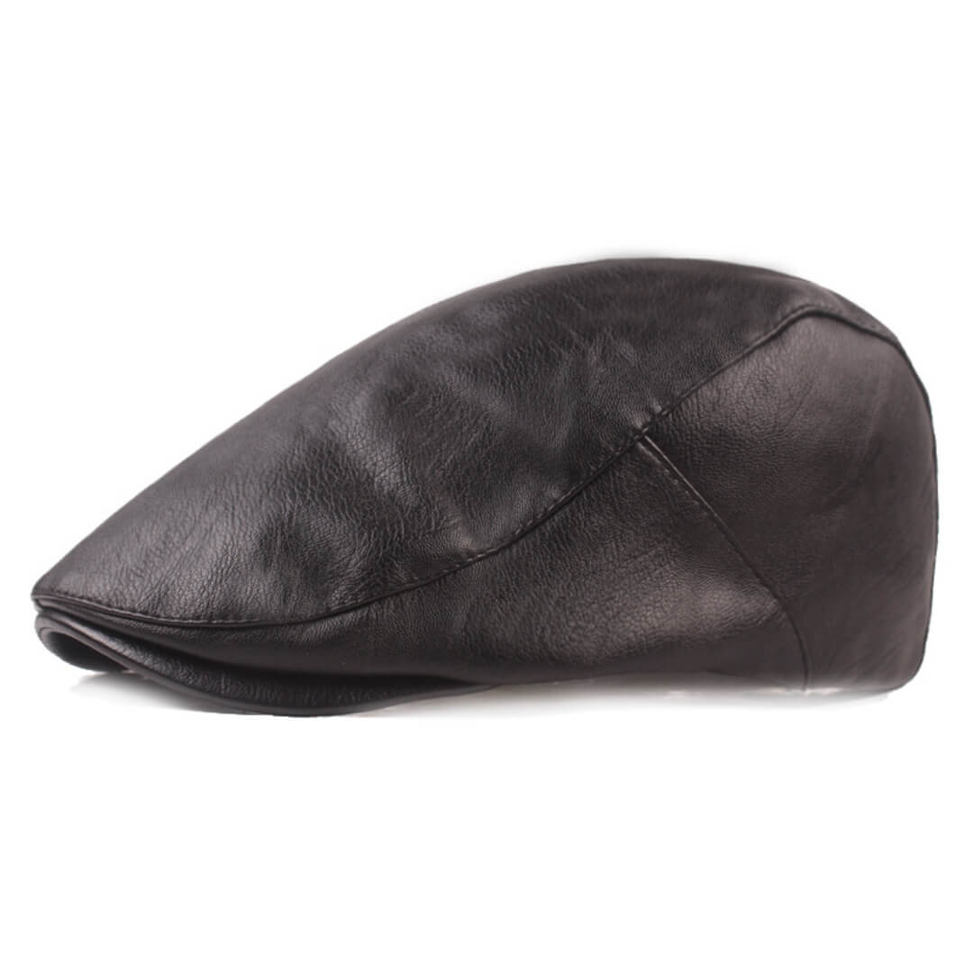 Leather Flat Cap | Classic Minimalist Style