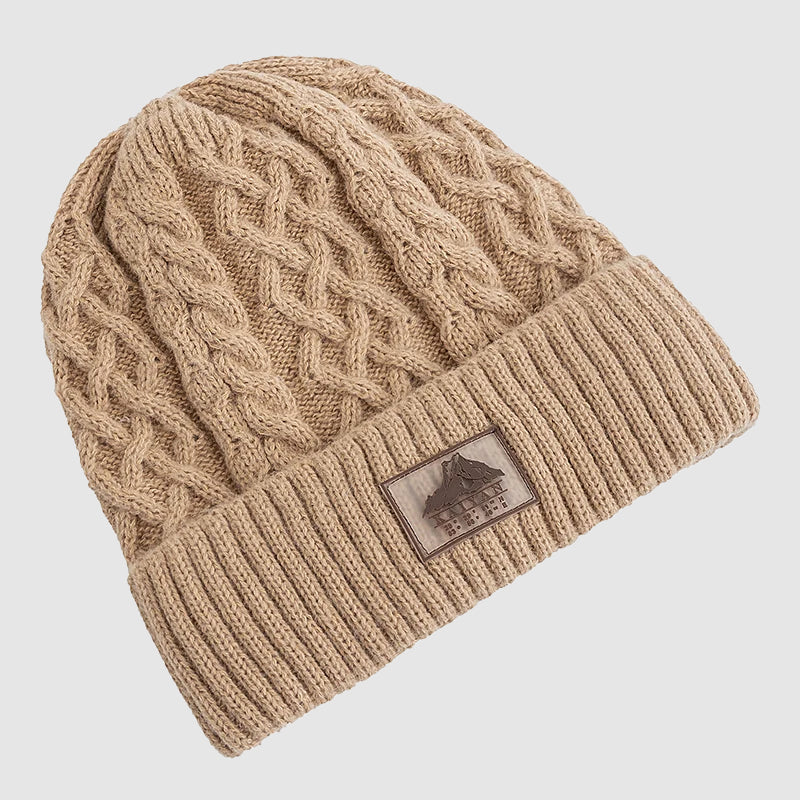 Knitted Beanie – Fold-Over Cuff