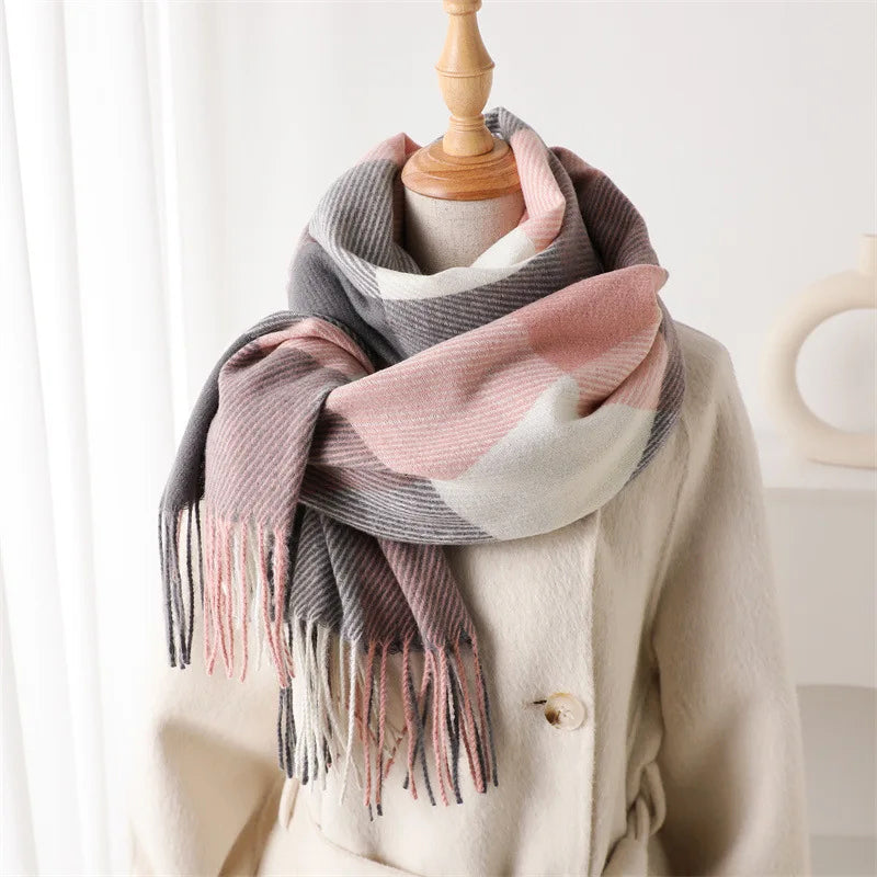 Plaid Scarf – Large Cozy Wrap