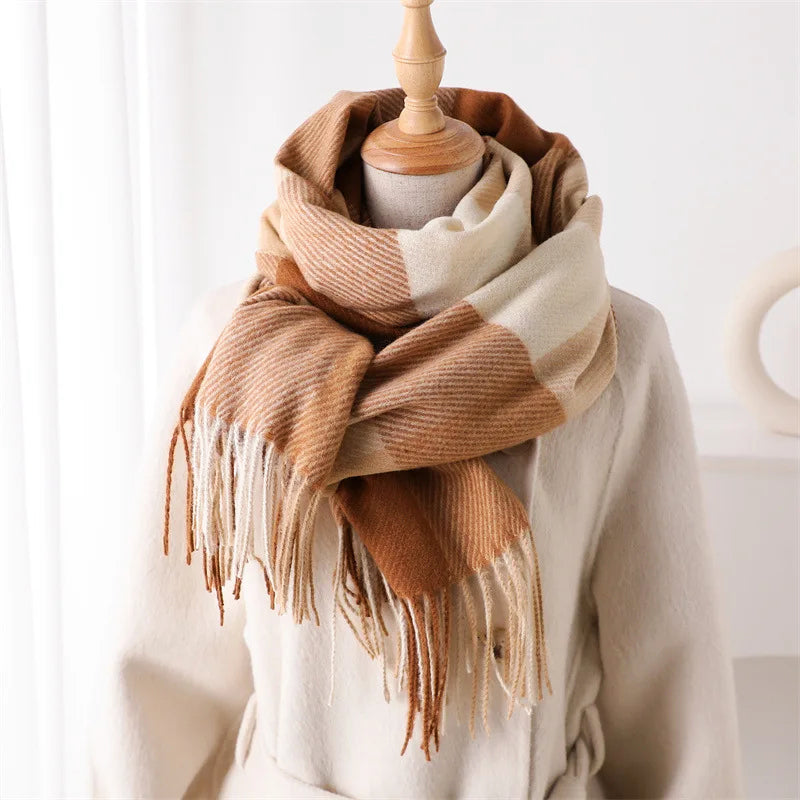 Plaid Scarf – Large Cozy Wrap