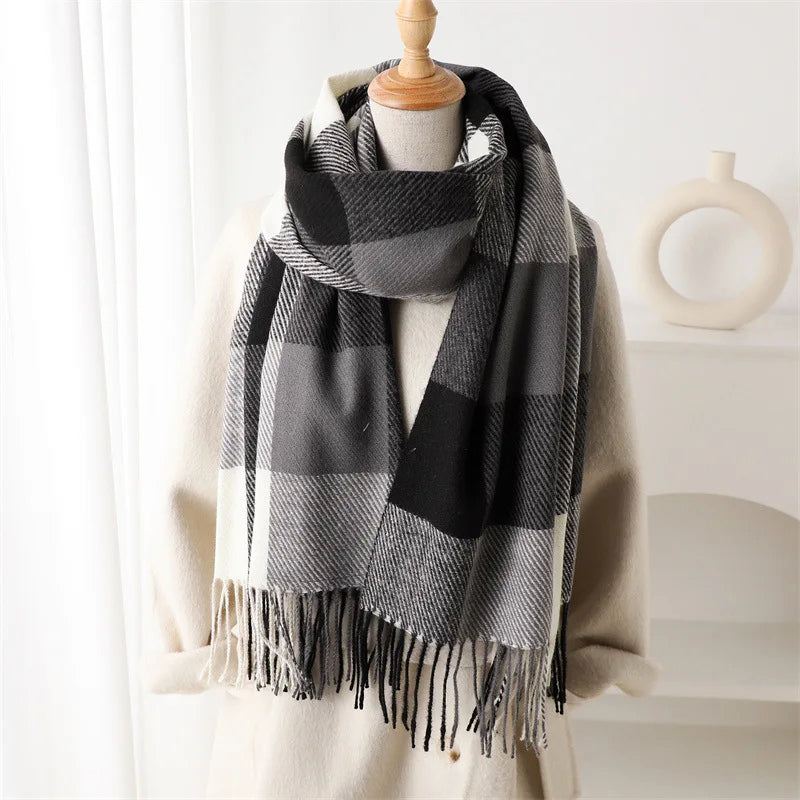Plaid Scarf – Large Cozy Wrap
