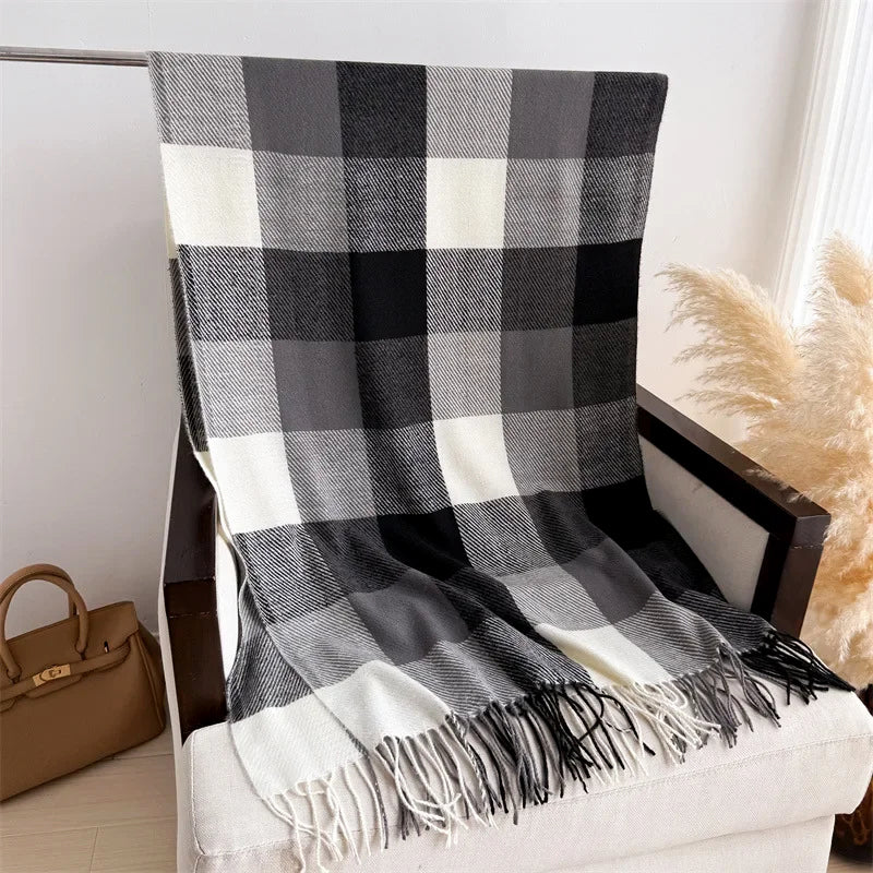 Plaid Scarf – Large Cozy Wrap