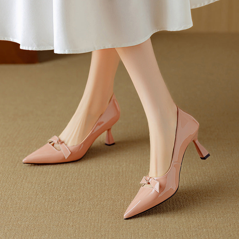 Elegant Pumps – Viretti Milano Bow Accent