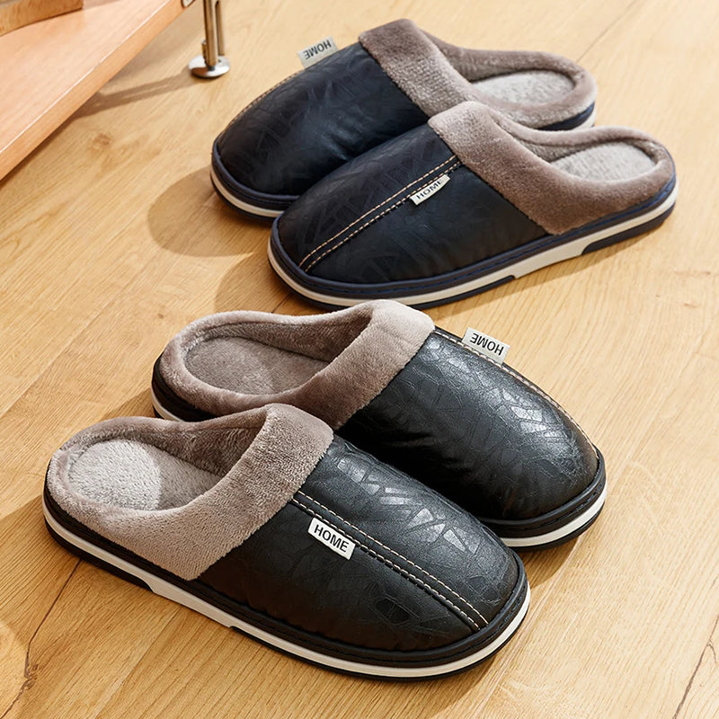 Men's Indoor Slippers – Italian Faux Leather