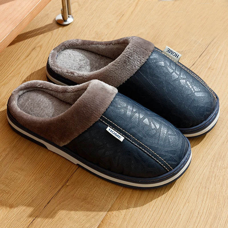 Men's Indoor Slippers – Italian Faux Leather
