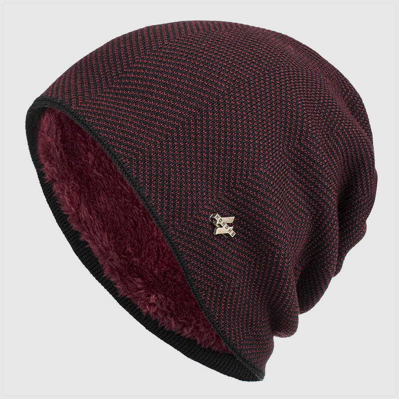 Men's Knit Beanie – Textured Fleece Lined