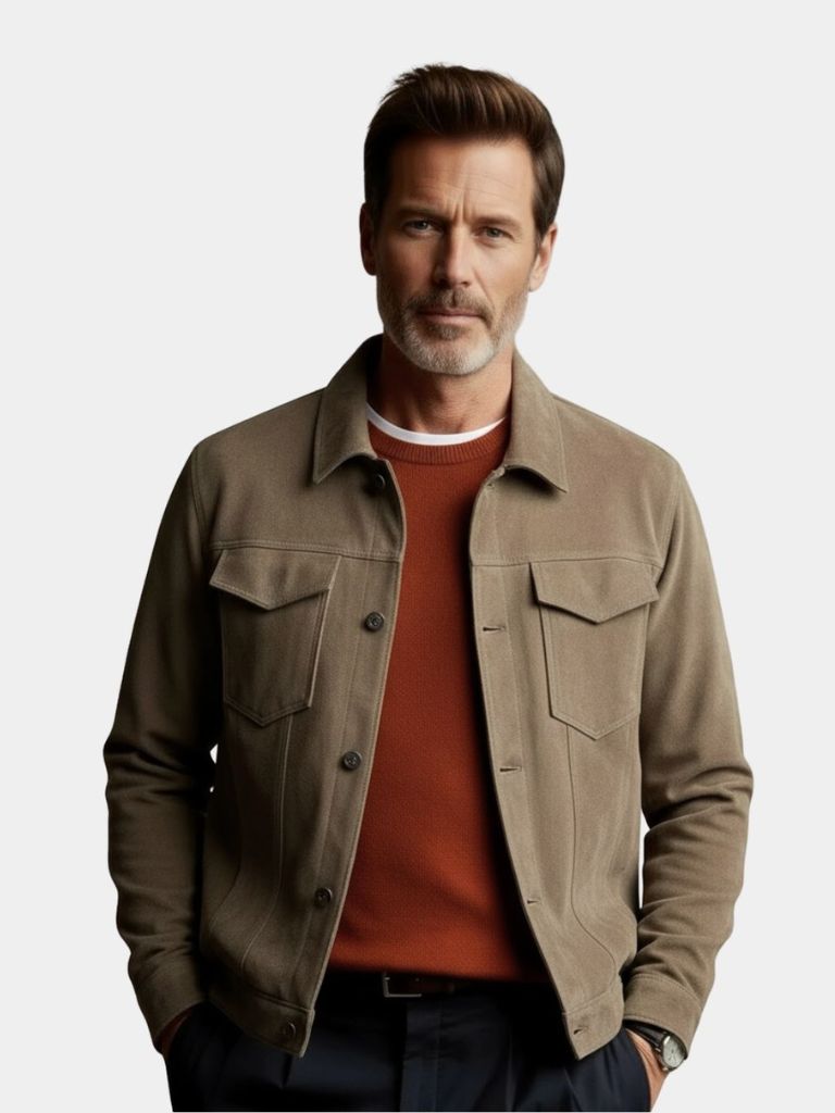 Leather Aviator Jacket | Cozy Tailored Fit