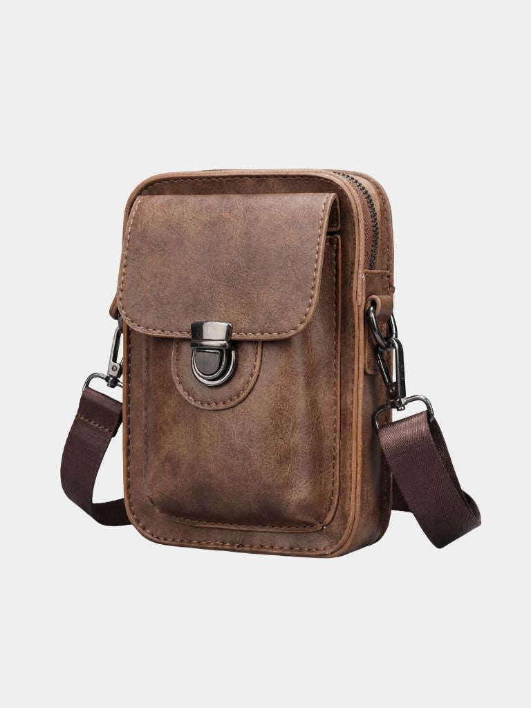 Vintage Leather Crossbody Mini Bag