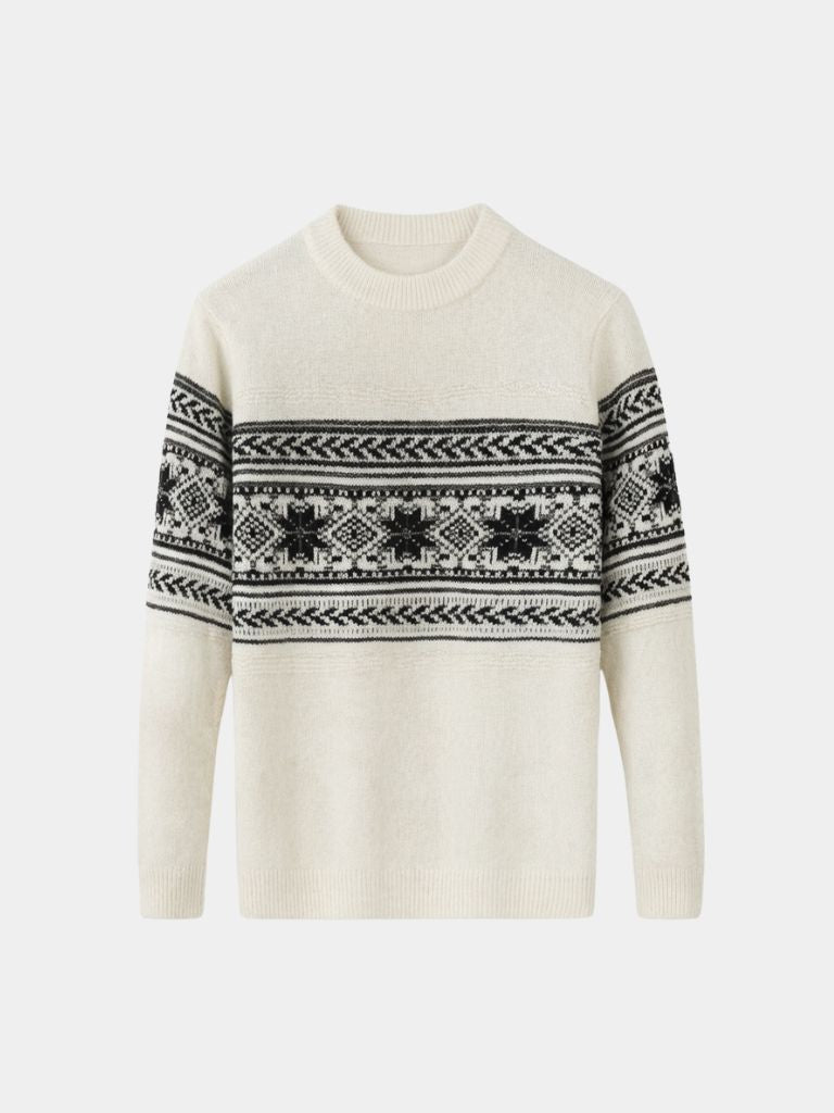 Wool Fair Isle Sweater – Classic Pullover by Viretti Milano