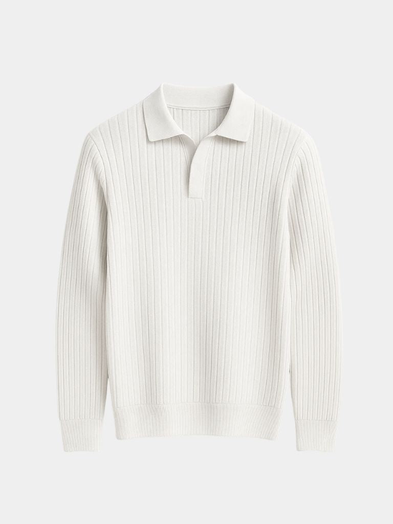 Open Collar Polo Sophisticated Casual Wear