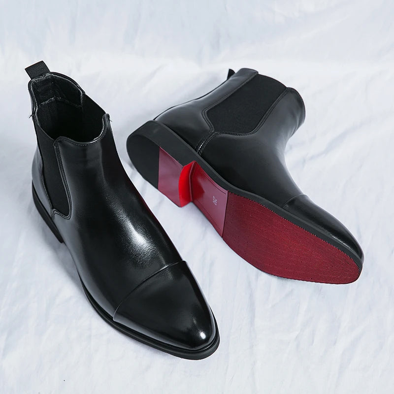 Italian Leather Boots – Classic Chelsea Slip-On
