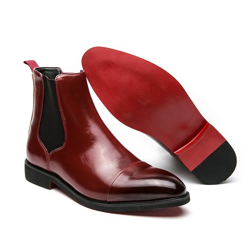 Italian Leather Boots – Classic Chelsea Slip-On