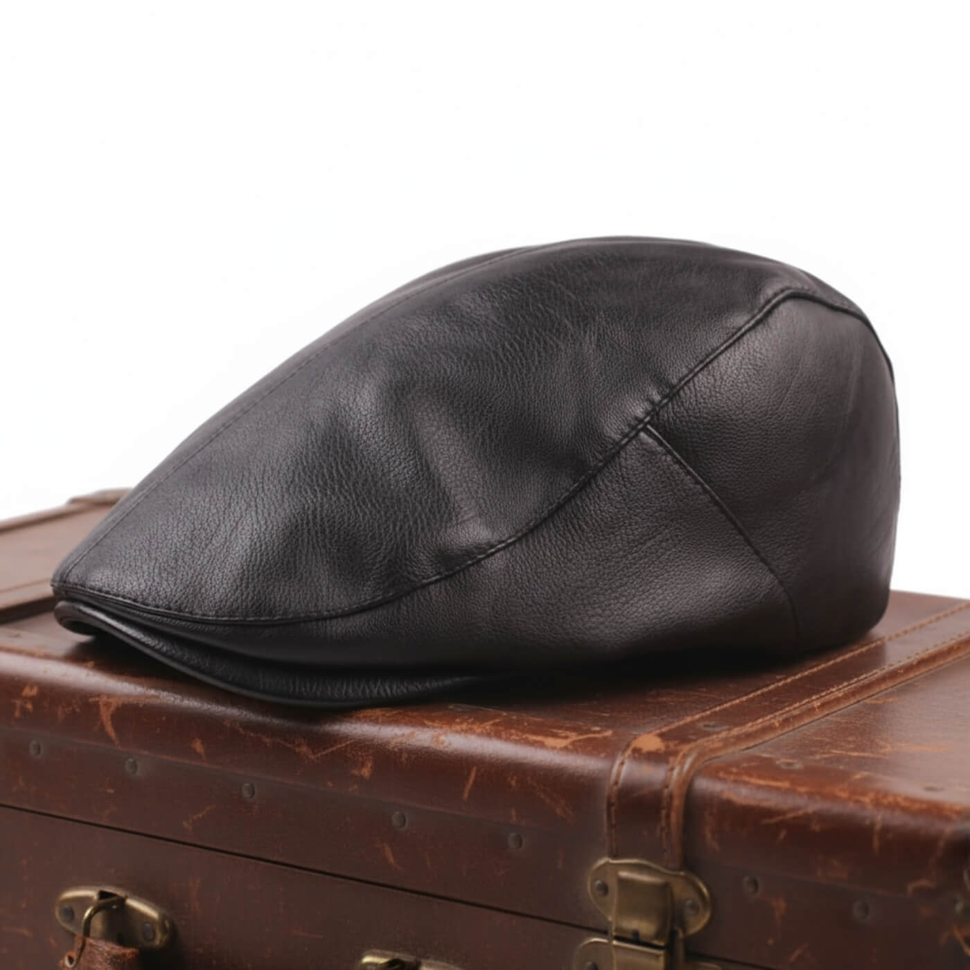 Leather Flat Cap | Classic Minimalist Style