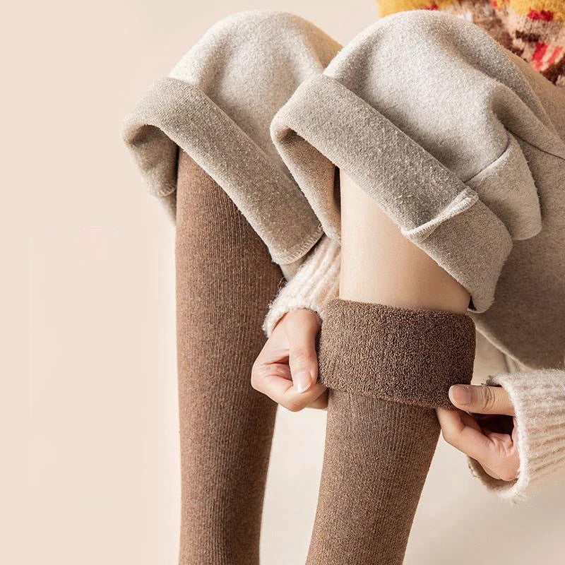 Women's Mid Calf Socks - Cozy Fleece Lined