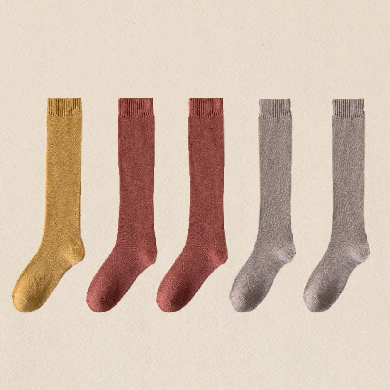 Women's Mid Calf Socks - Cozy Fleece Lined