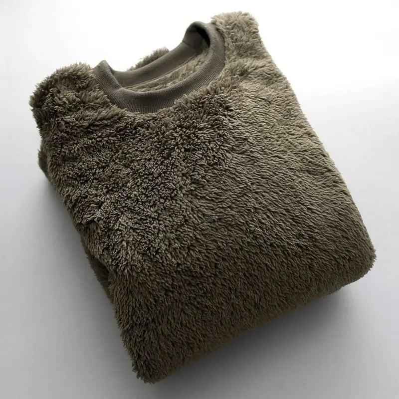 Textured Fleece Pullover | Cozy Warm Wear