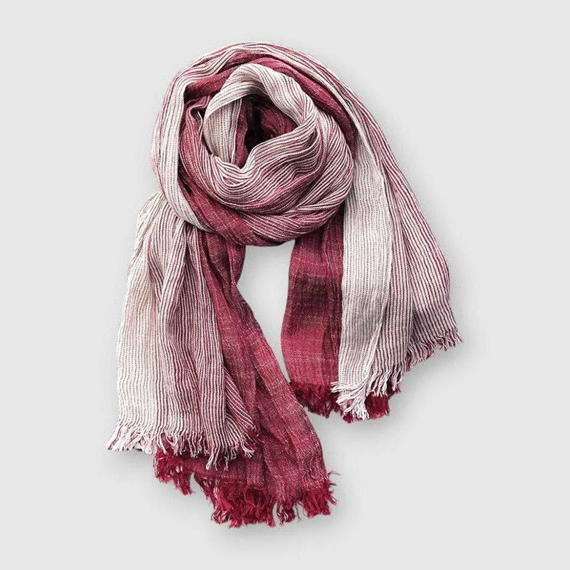 Cotton Scarf - Lightweight Striped Wrap