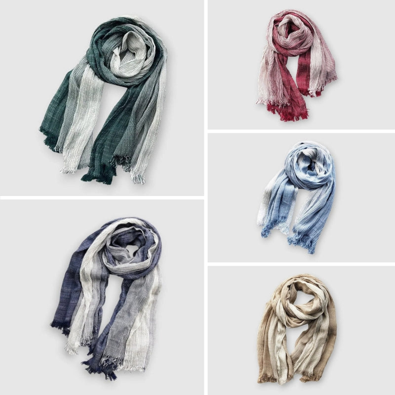 Cotton Scarf – Lightweight Striped Elegance