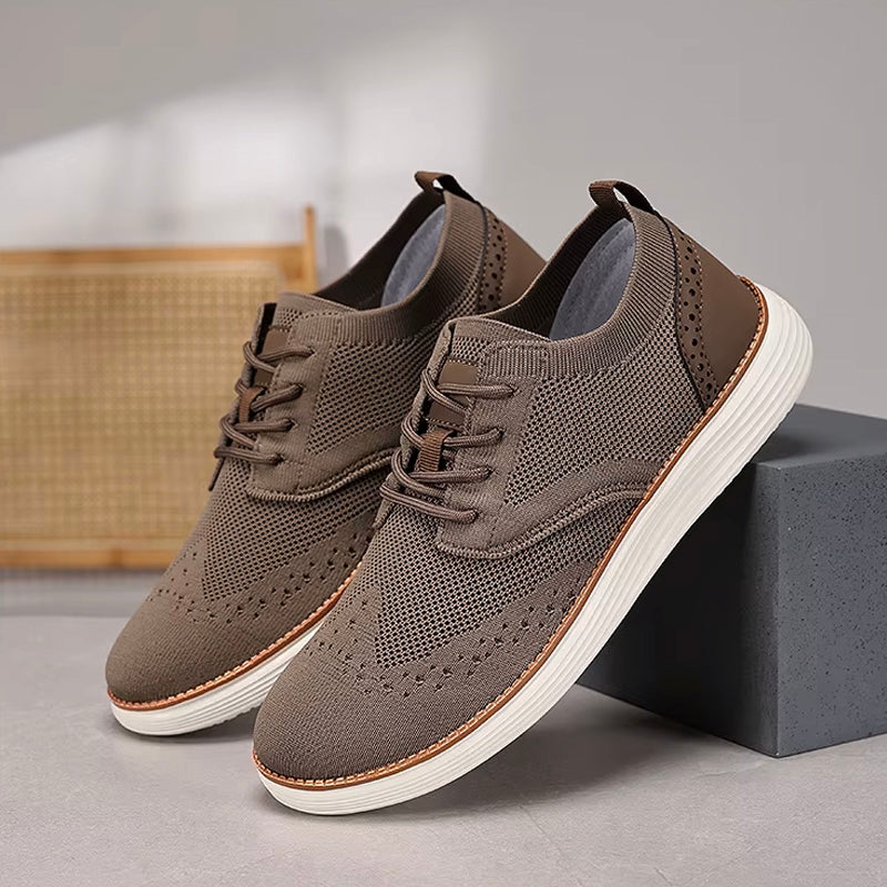 Italian Leisure Shoes | Men's Casual Lace-Up Sneakers With Breathable Mesh | Viretti Milano