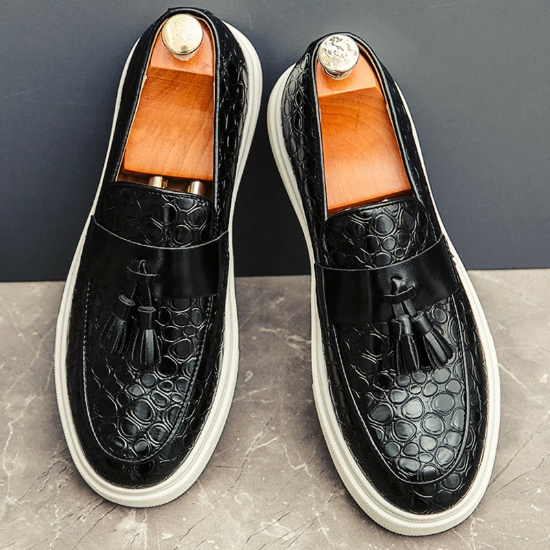 Italian Leather Loafers | Premium Slip-On Tassel Shoes | Viretti Milano