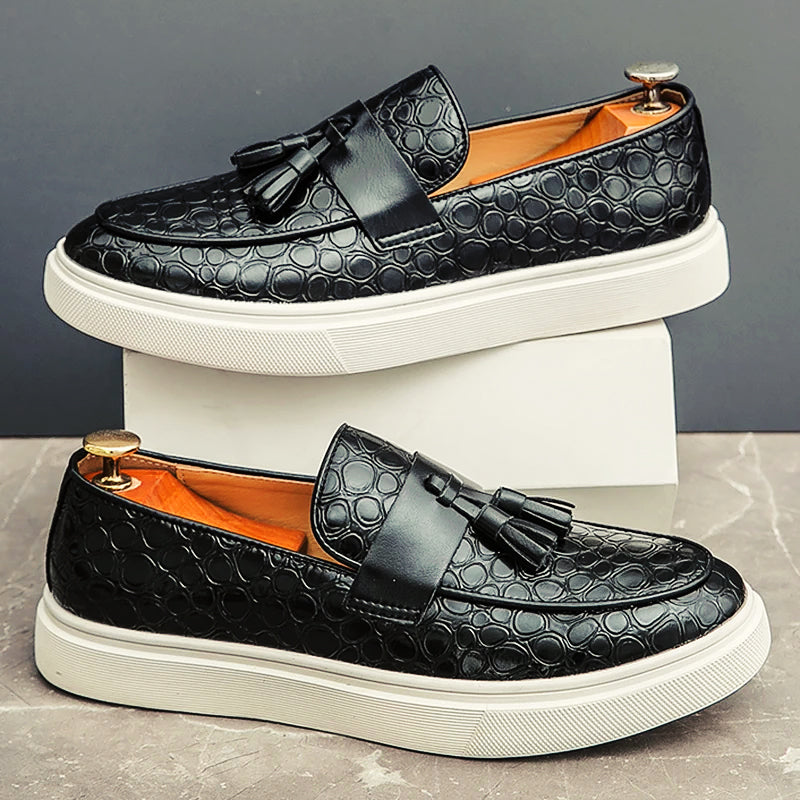 Italian Leather Loafers | Premium Slip-On Tassel Shoes | Viretti Milano