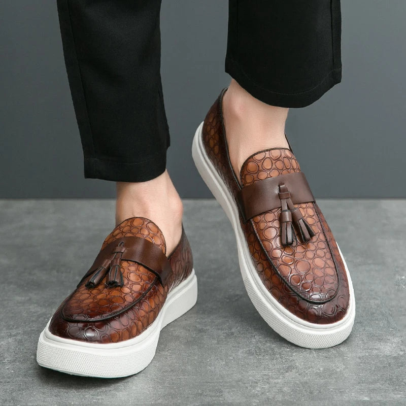 Italian Leather Loafers | Premium Slip-On Tassel Shoes | Viretti Milano