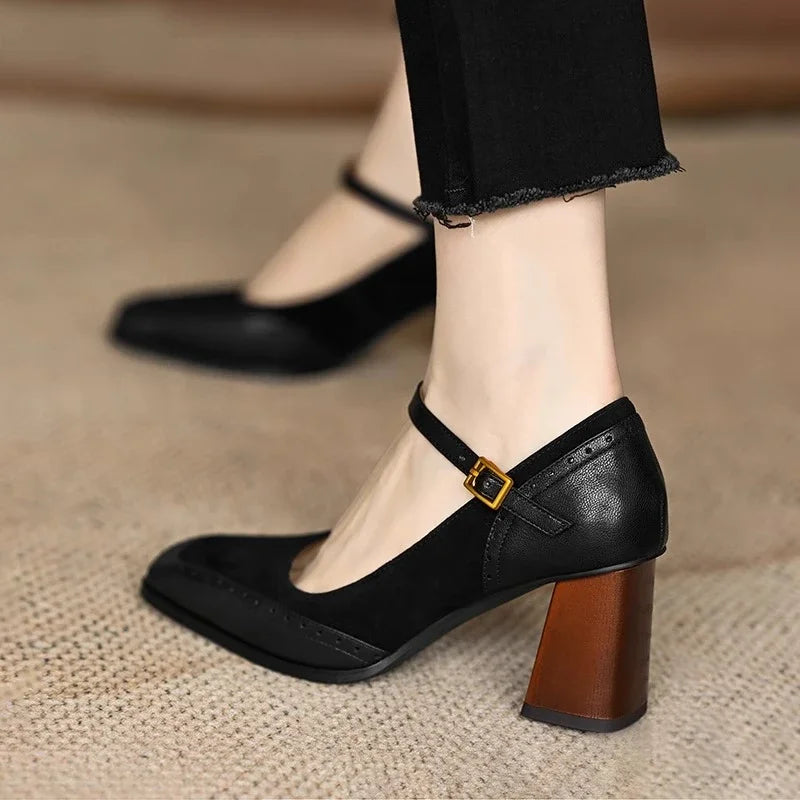 Florence Classic Pumps | Vintage Block Heel
