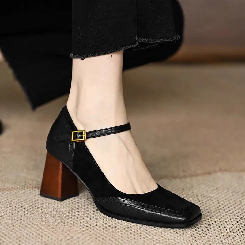 Florence Classic Pumps | Vintage Block Heel