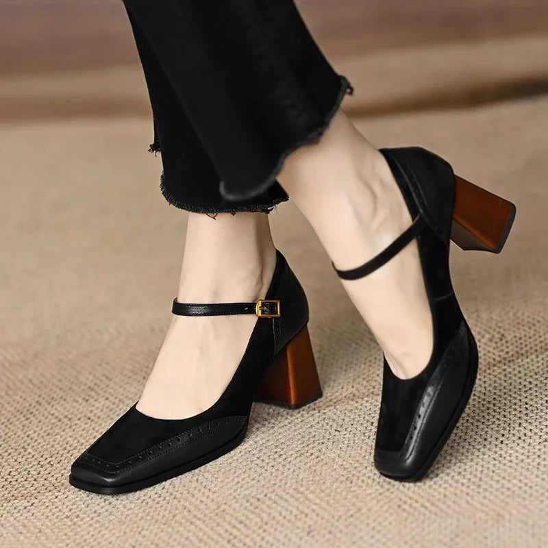 Florence Classic Pumps | Vintage Block Heel