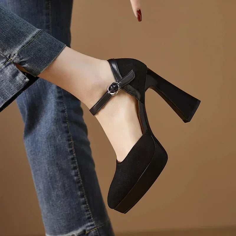 Elegant Pumps – Block Heel Shoes