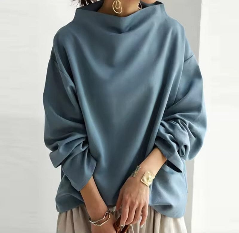 High Neck Casual Top – Soft Knit