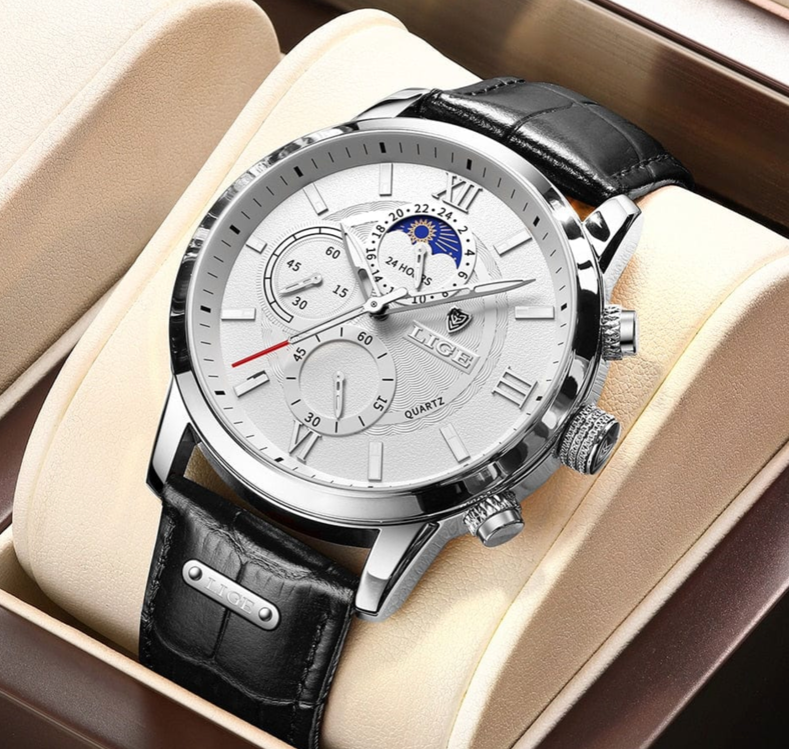 Classic Men's Watch – Luxury Leather Strap