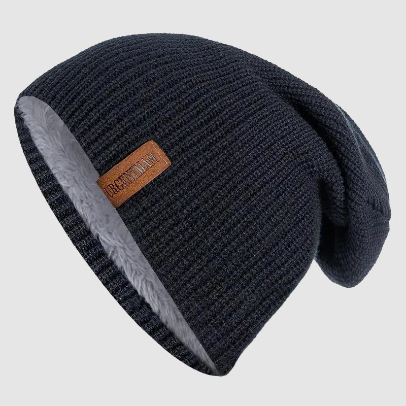 Slouchy Knit Beanie – Fleece Lined Warmth