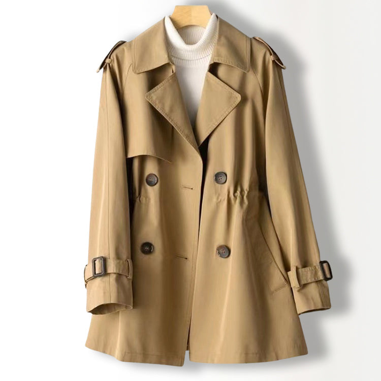Chic Trench Coat | Functional Cuff Straps