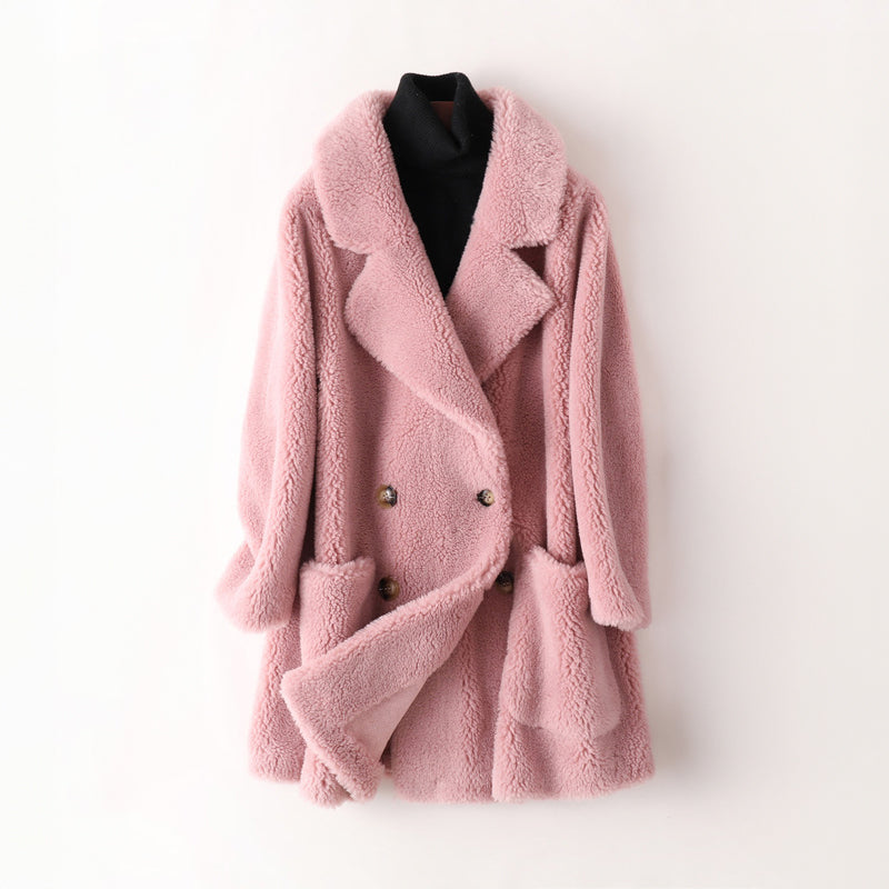 Shearling Coat Oversized Luxury Winter