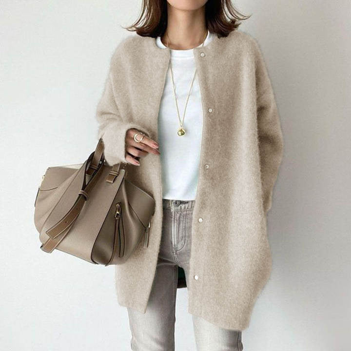 Wool Cardigan – Luxe Suede Trim