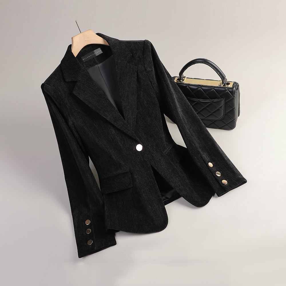 Velvet Blazer Slim Fit Tailored