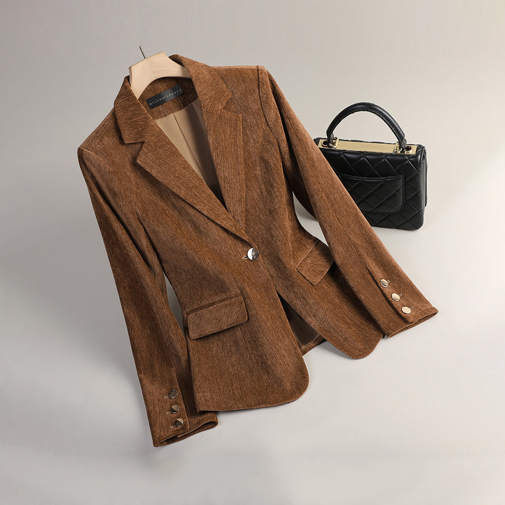 Velvet Blazer Slim Fit Tailored