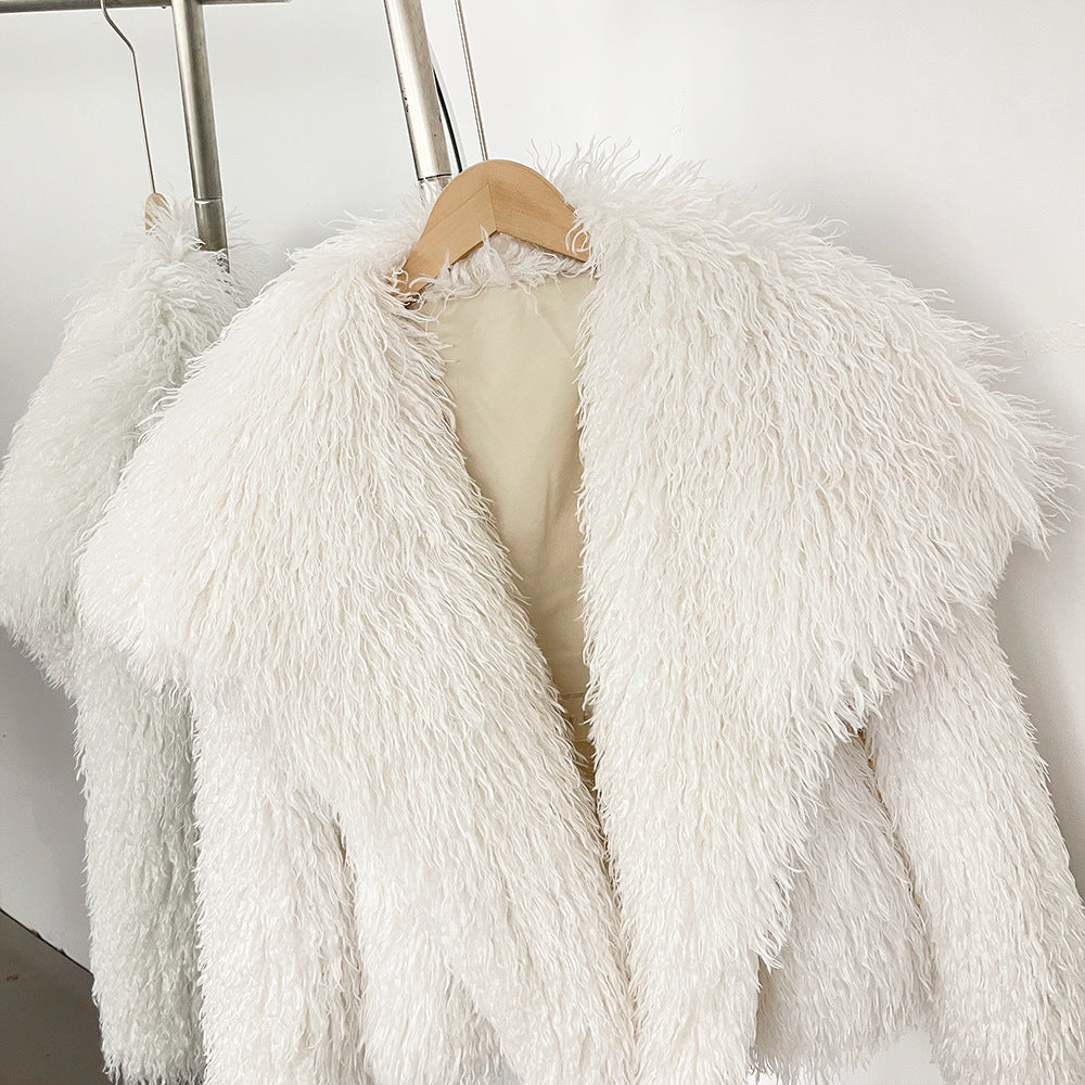 Faux Fur Coat Cozy Curl Vegan
