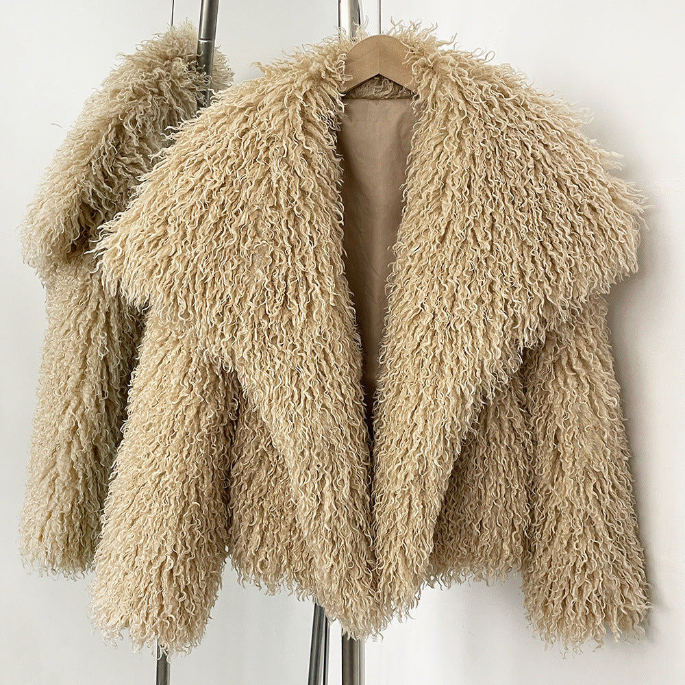 Faux Fur Coat Cozy Curl Vegan