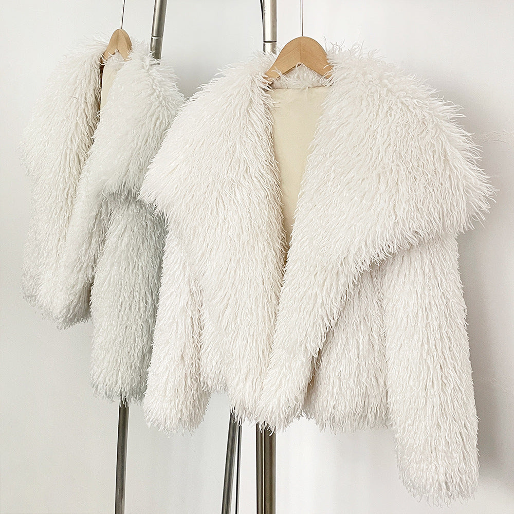 Faux Fur Coat Cozy Curl Vegan