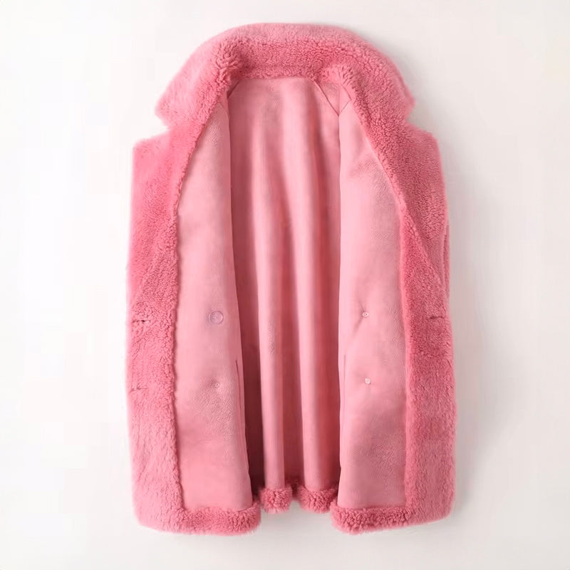 Shearling Coat Oversized Luxury Winter