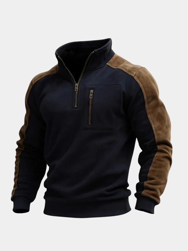 Quarter Zip Pullover | Urban Exploration High Collar Sweater