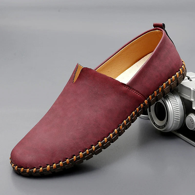 Leather Loafers Santorini | Classic Men's Slip On Shoes | Viretti Milano
