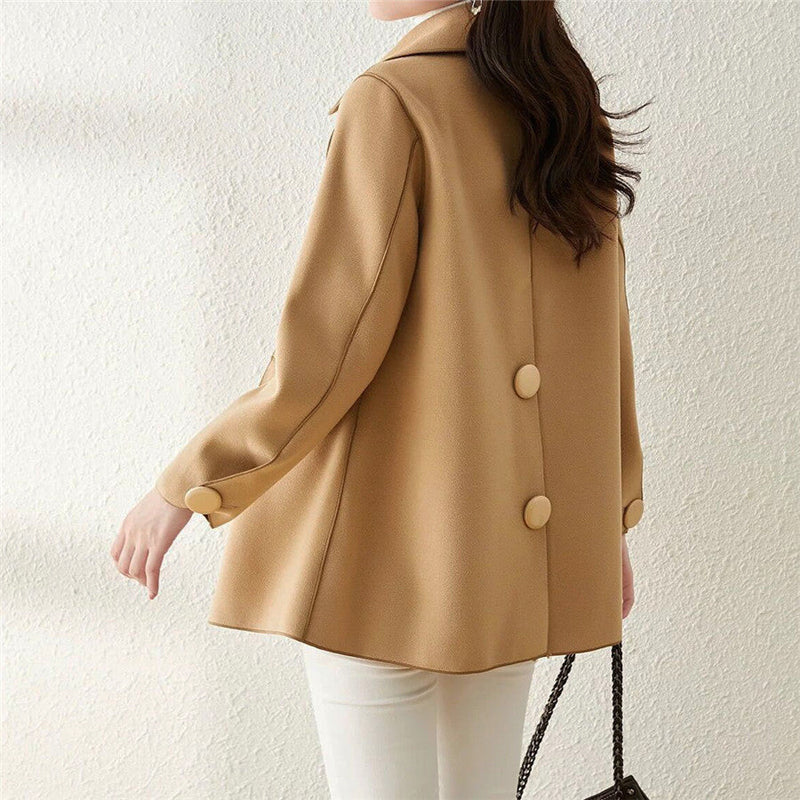 Woolen Coat Double Breasted Elegance