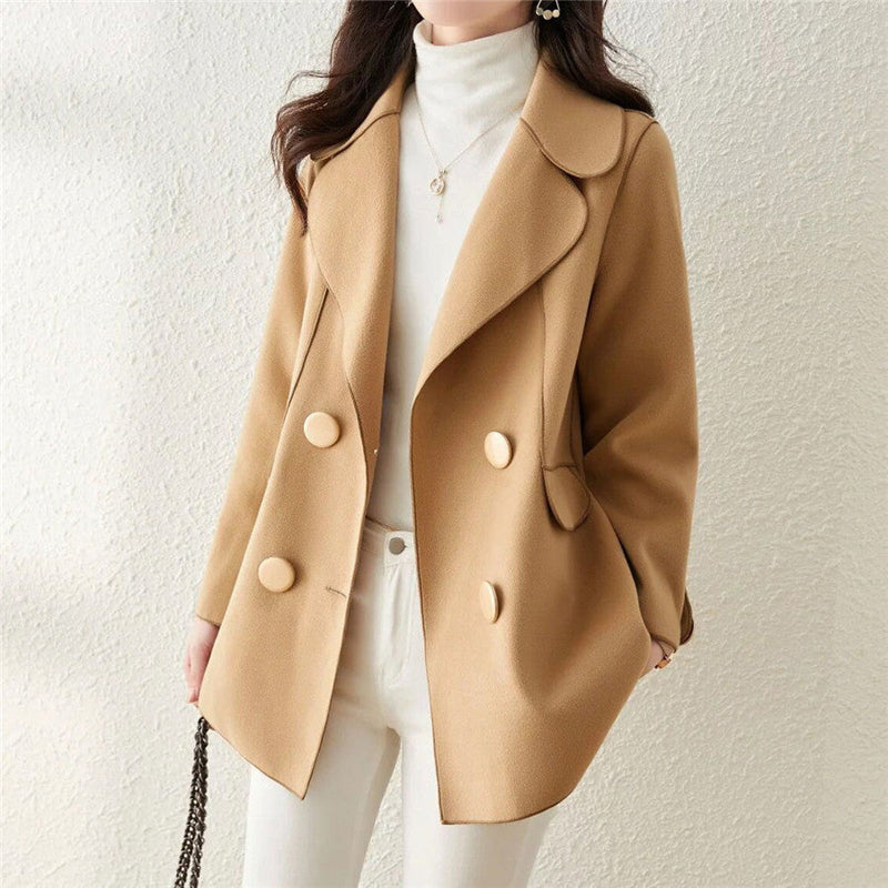 Woolen Coat Double Breasted Elegance