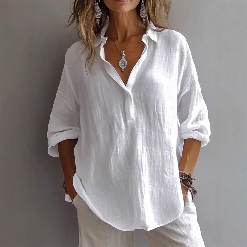 Linen Casual Blouse | Viretti Milano
