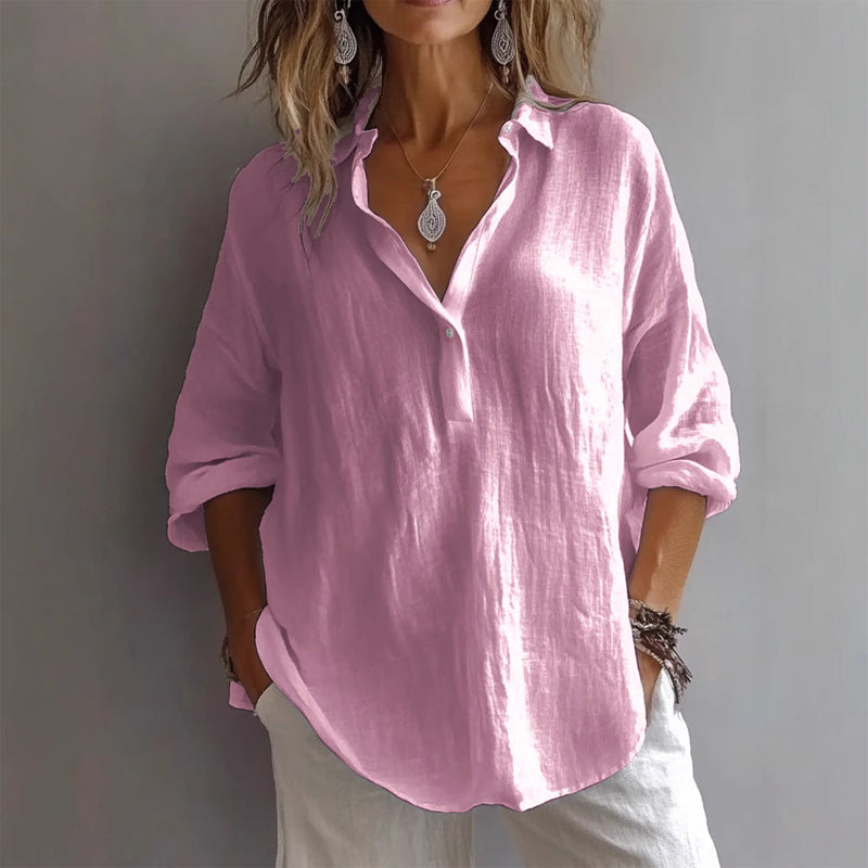Linen Casual Blouse | Viretti Milano