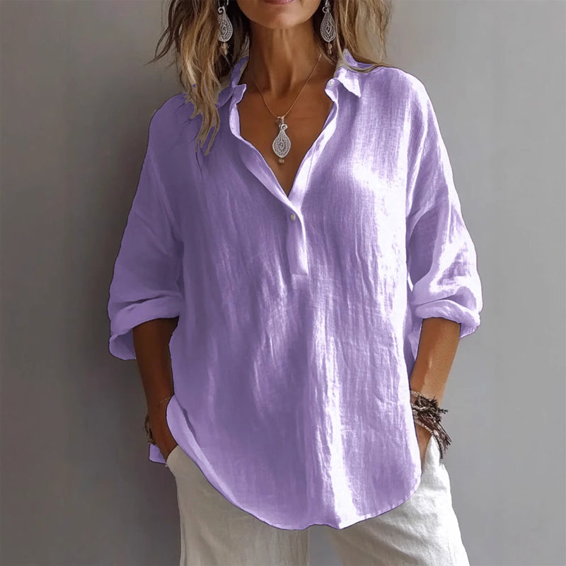 Linen Casual Blouse | Viretti Milano