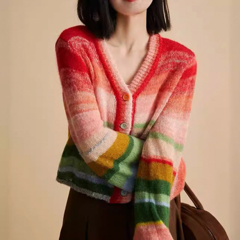Rainbow Knitted Cardigan – Viretti Milano
